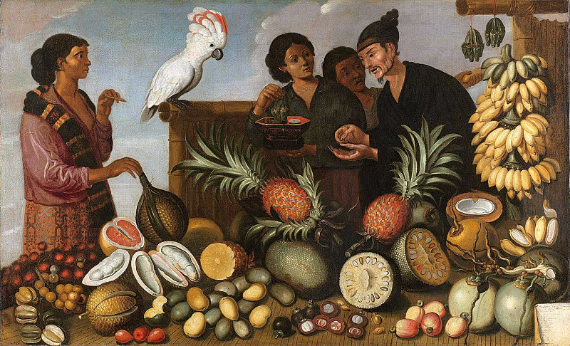 East Indian Market Stall in Batavia. Albert Eckhout