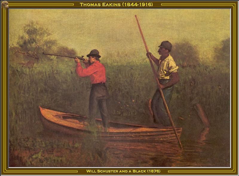 Will Schuster And A Black(1876). Thomas Eakins