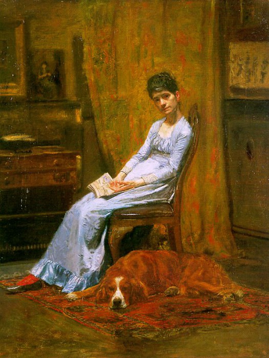 The Artists Wife and his Setter Dog (Susan Macdowell. Thomas Eakins