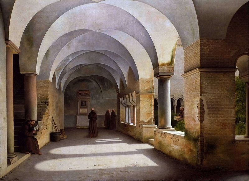 The Cloisters, San Lorenzo fuori le mura. Christoffer Wilhelm Eckersberg