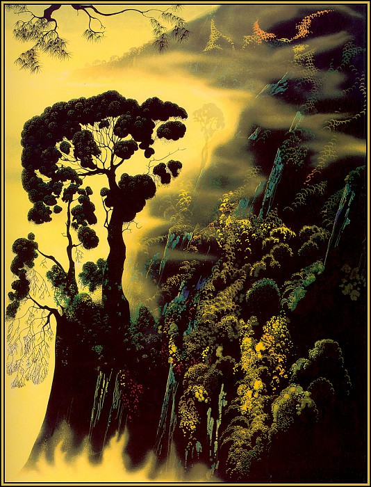 Sunset Silhouettes. Eyvind Earle