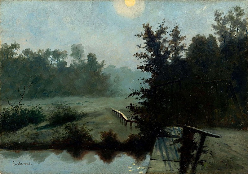 Bridge in Moonlight. Louis Michel Eilshemius