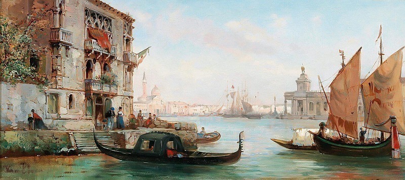 Венеция, вид на Либерию с Большого канала. Пьер Тетар ван Эльвен