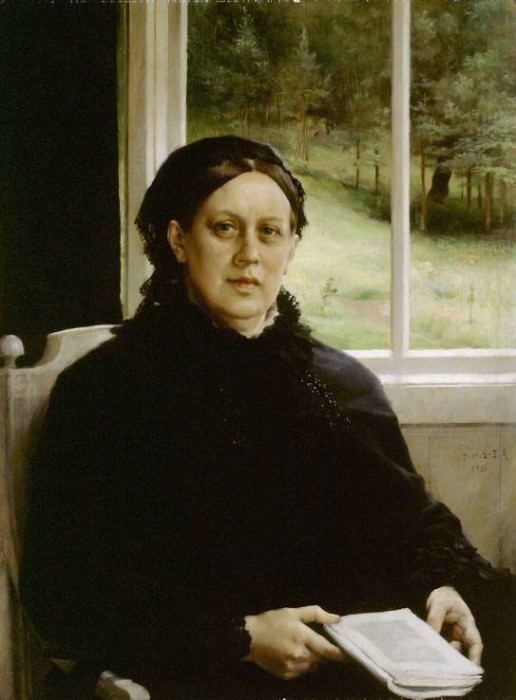 Picture of the mother of the artist , Albert Edelfelt
