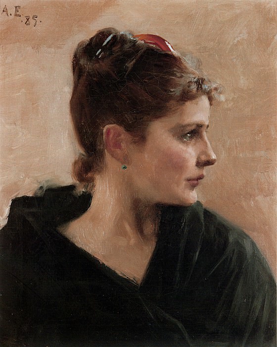 Portrait of a Young Lady. Albert Edelfelt