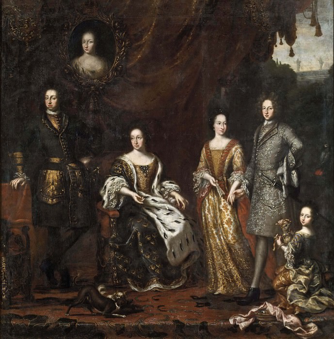 Карл XI, Король Швеции, с семьёй. Давид Клёккер-Эренстраль (Приписывается)