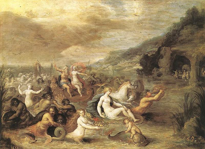 Triumph Of Amphrite. Frans The Younger Francken