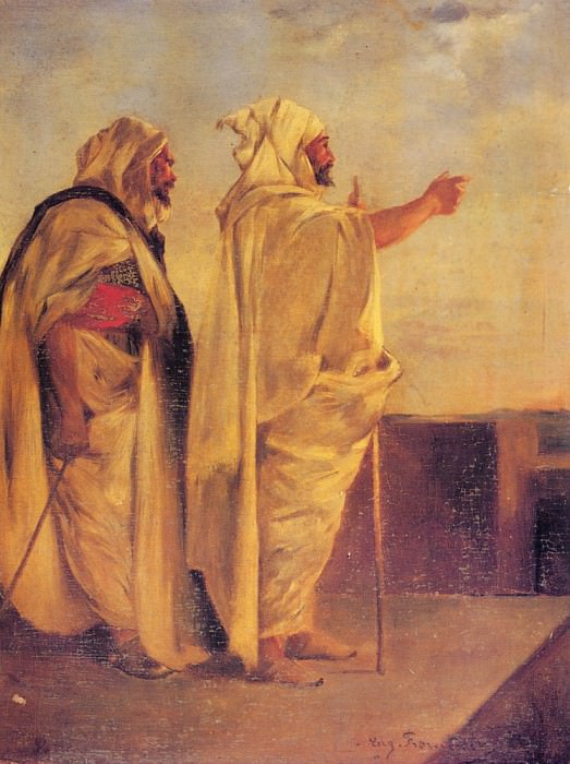 Two Arabs On A Terrace. Eugene Fromentin