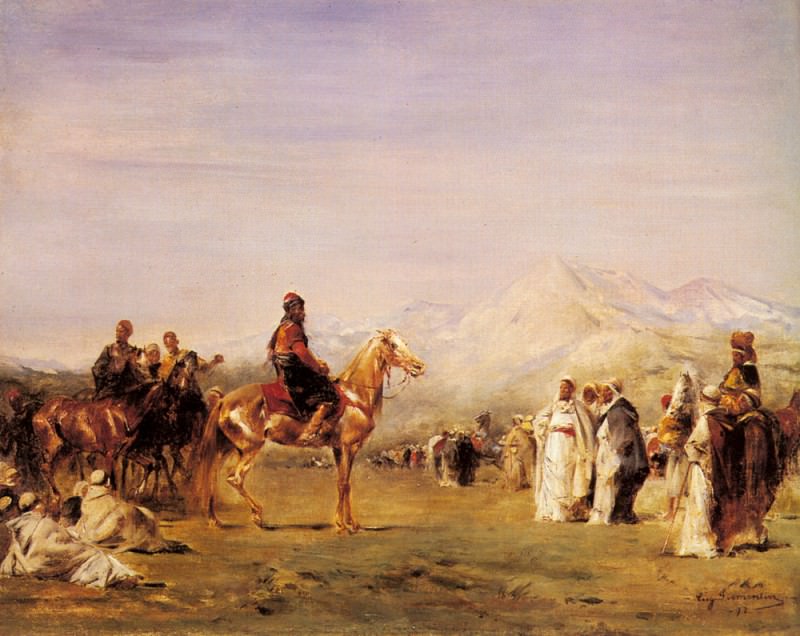 Arab Encampment In The Atlas Mountains. Eugene Fromentin