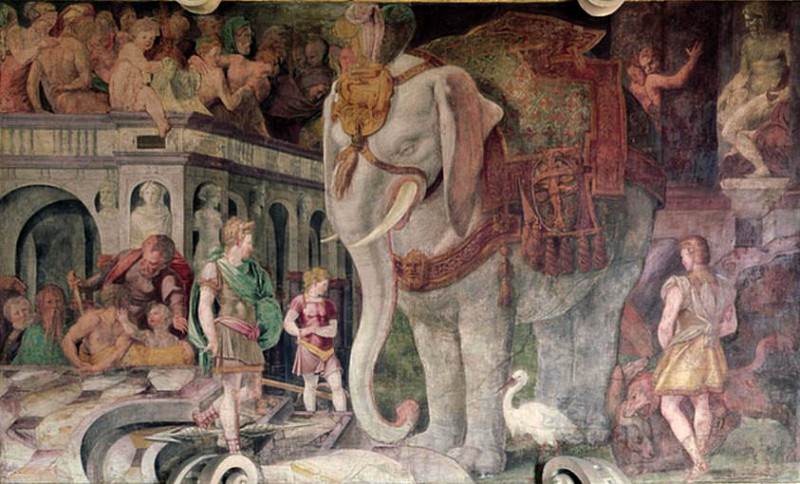 Королевский слон из галереи Франциска I. Джованни Баттиста Россо Фьорентино