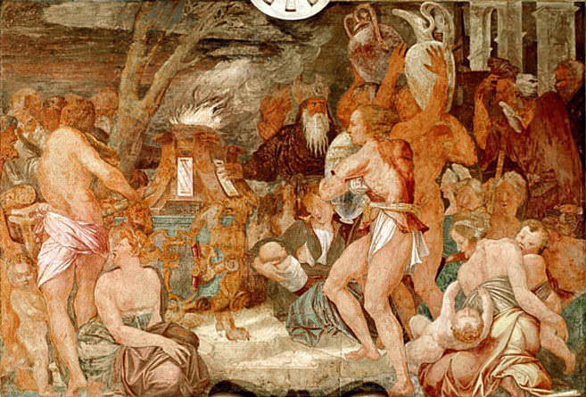 The Catanaean Twins, Anapias and Amphinamus at the Sacrificial Altar. Giovanni Battista Rosso Fiorentino
