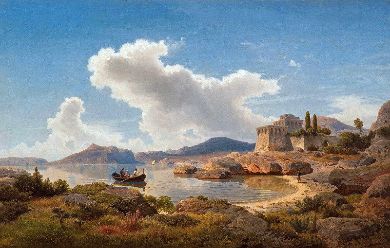 Northern Italian landscape; Oberitalienische Landschaft. Albert Flamm