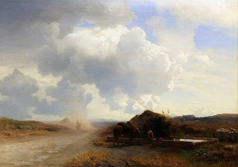 Campagna landscape; Campagnalandschaft. Albert Flamm