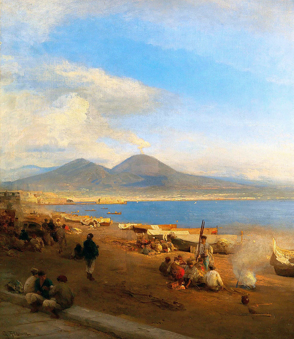 A View Of The Gulf Of Naples From Posilippo. Albert Flamm