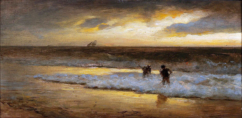 Crab Fishermen On The Beach. Albert Flamm