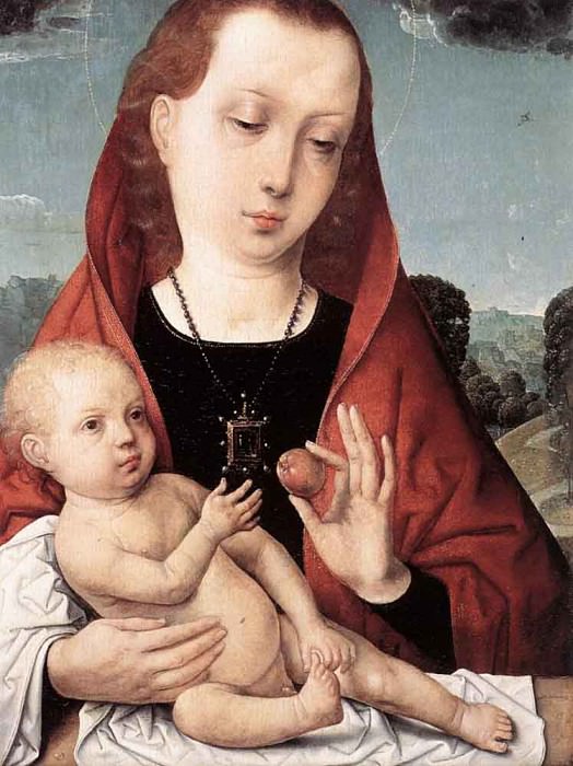 JUAN DE FLANDES Virgin And Cild Before A Landscape. Juan De Flandes
