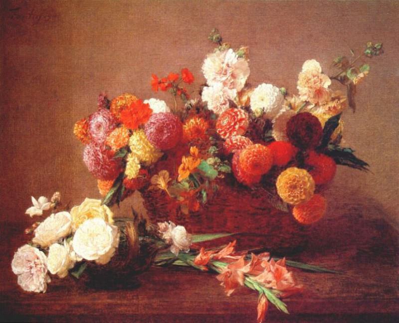 These are the flowers of middle summer. Ignace-Henri-Jean-Theodore Fantin-Latour