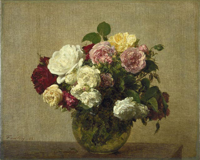 Roses. Ignace-Henri-Jean-Theodore Fantin-Latour