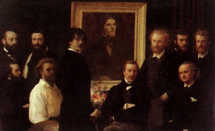 Homage to Delacroix 1864. Ignace-Henri-Jean-Theodore Fantin-Latour