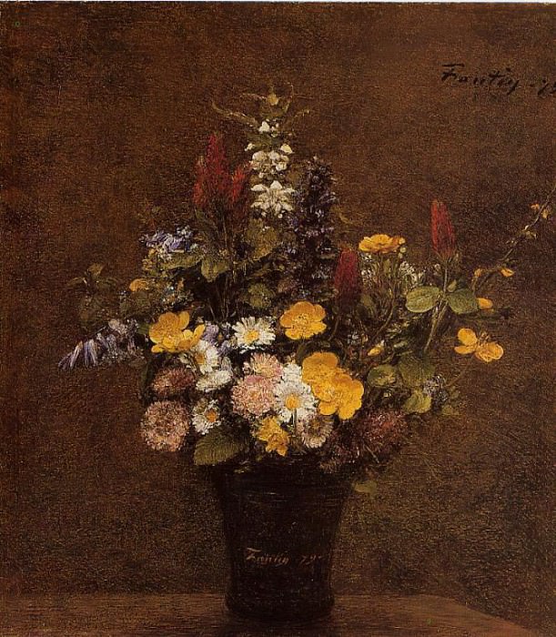 Wildflowers. Ignace-Henri-Jean-Theodore Fantin-Latour