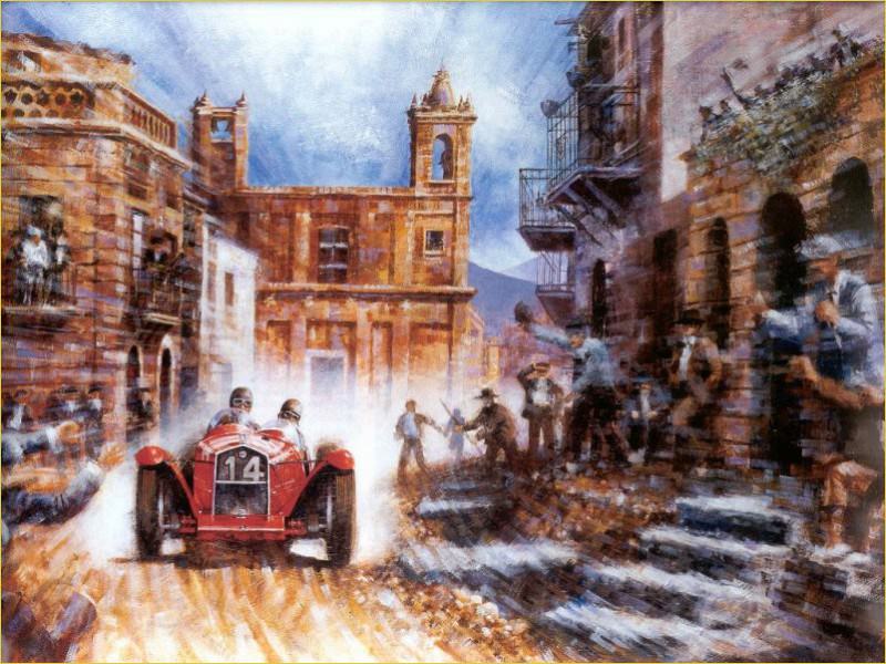 Первой идет Тарга Флорио, 1906. Хуан Карлос Ферриньо