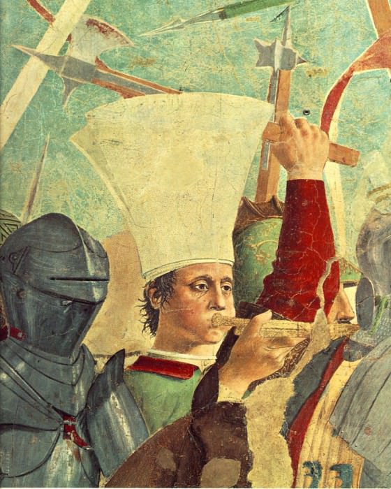 Цикл фресок в Ареццо - Битва между императором Ираклием и Хозроем, фрагмент. Пьеро делла Франческа