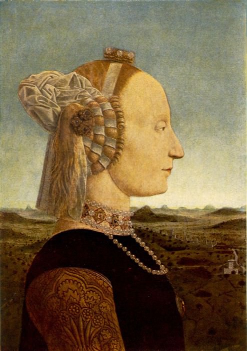 Portrait Of Battista Sforza. Piero della Francesca