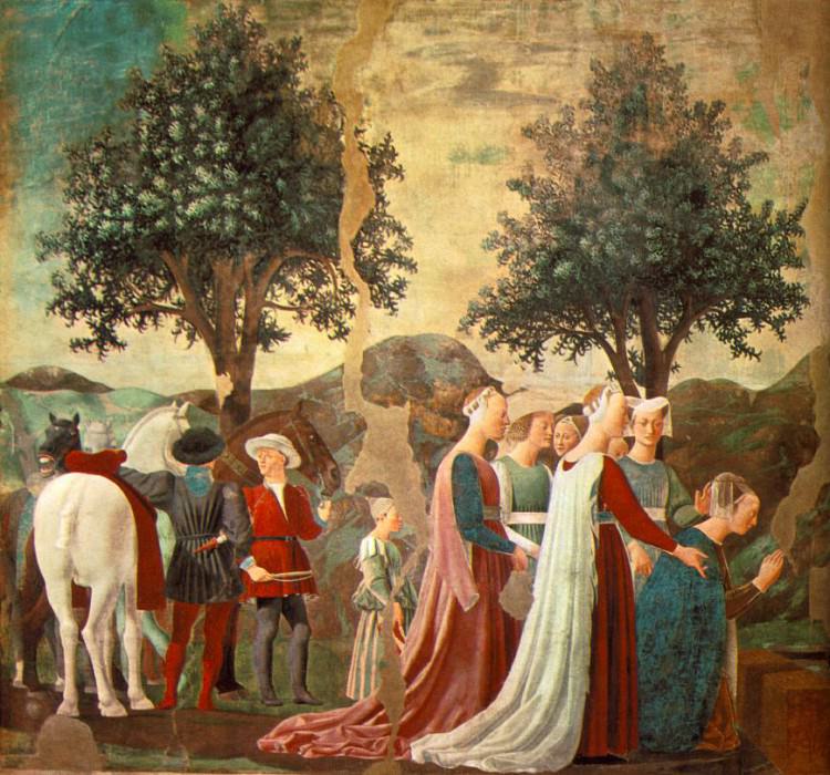 Царица Савская поклоняется Священному Древу. Пьеро делла Франческа