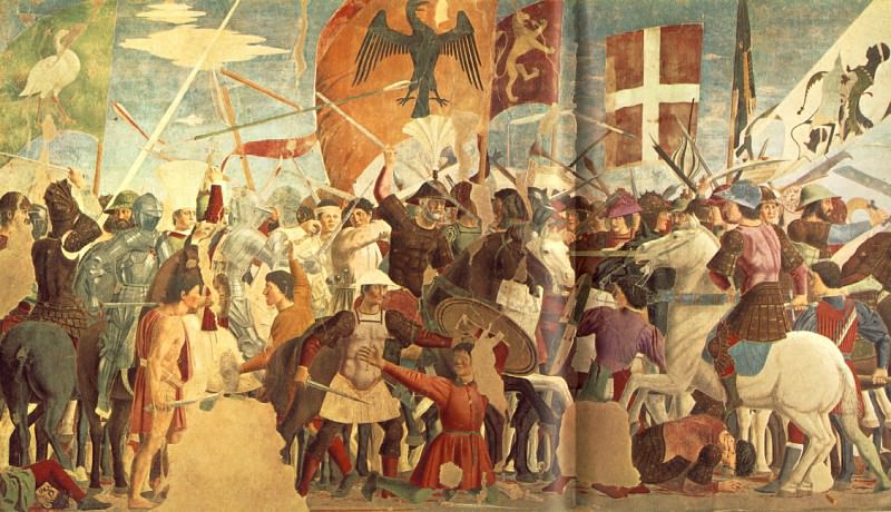 Битва императора Ираклия с Хозроем, фрагмент. Пьеро делла Франческа