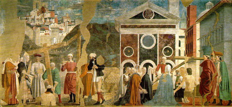Discovery and Proof of the True Cross,. Piero della Francesca