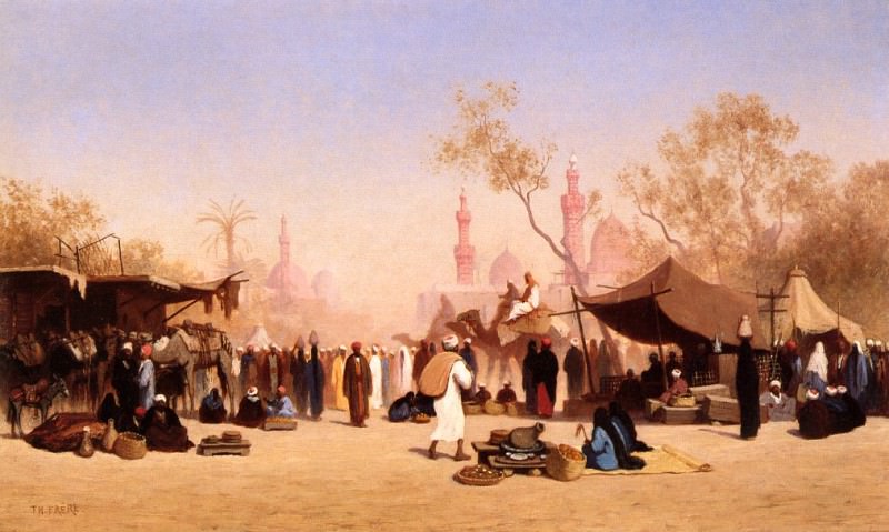 A Marketplace in Cairo. Charles Theodore Frere