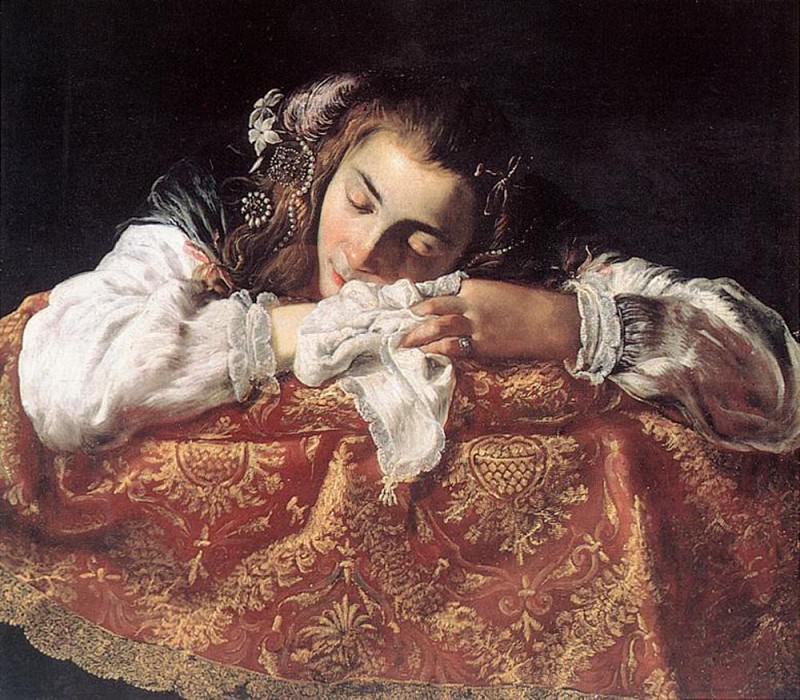 Sleeping Girl. Domenico Fetti