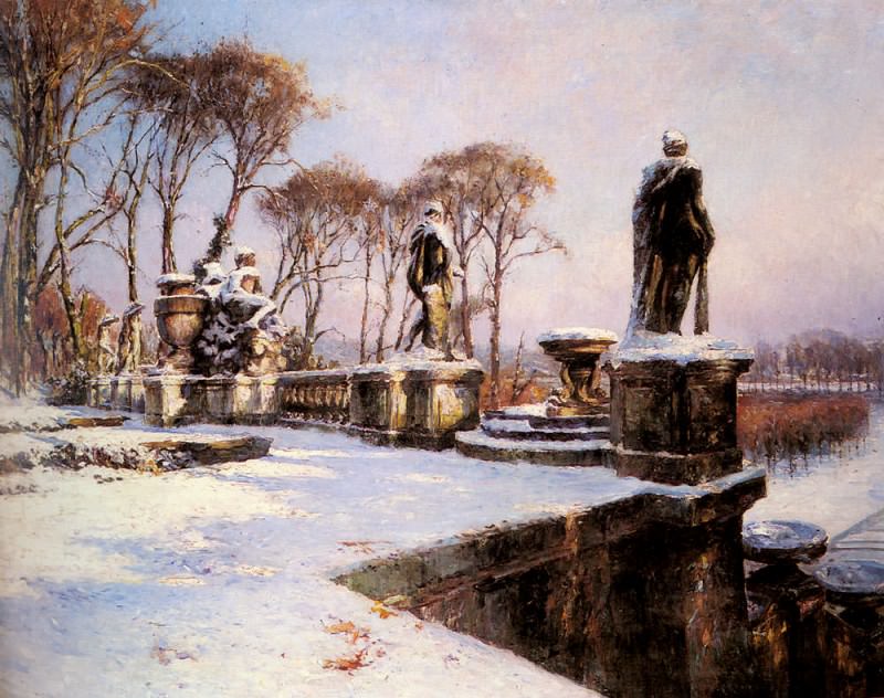 Парк Святого Клода в снегу. Пол Леон Фрекенез