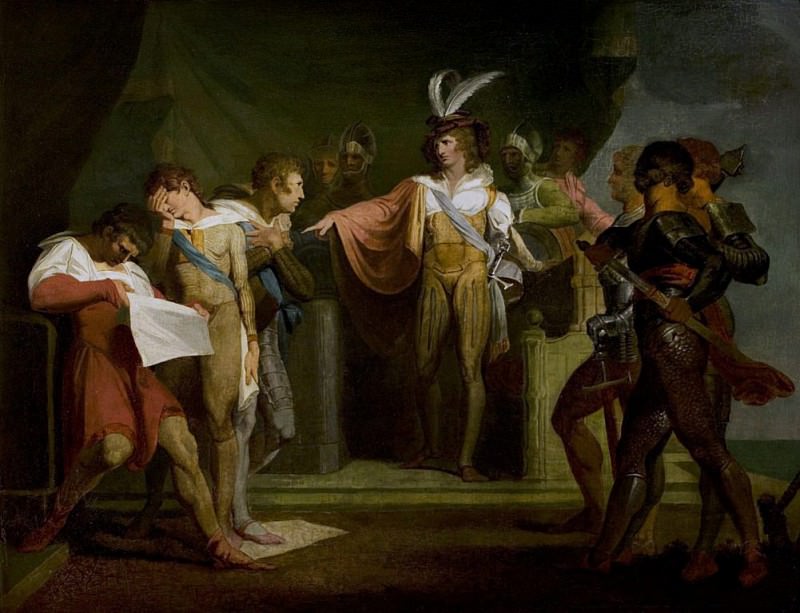 Генрих V, акт II, сцена 2 Генрих V разоблачает заговорщиков. Генрих Фюсли
