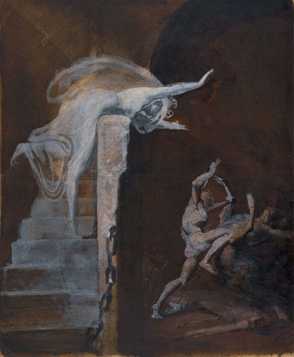 Ariadne Watching the Struggle of Theseus with the Minotaur. Henry (Fussli Fuseli
