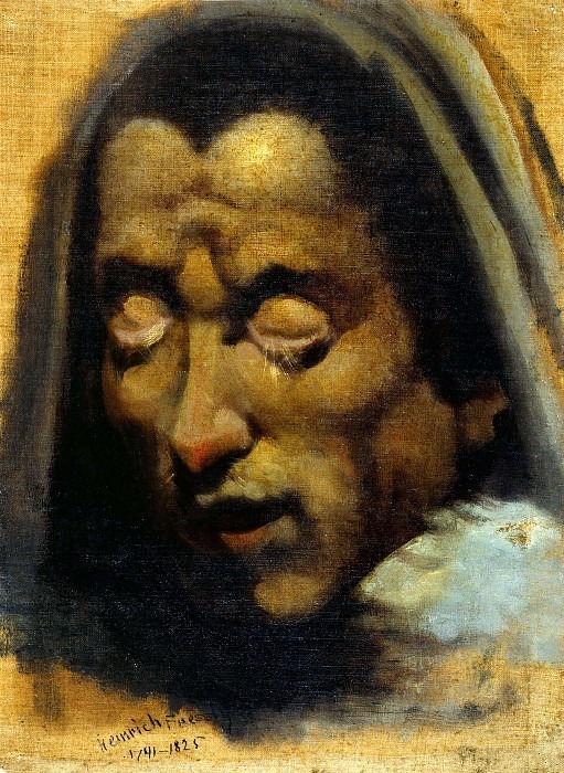 Голова проклятой души из «Ада» Данте (оборотная сторона). Генрих Фюсли