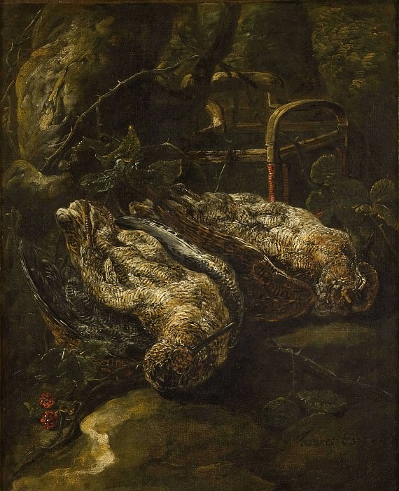 Still Life with Woodcocks. Jan Fyt