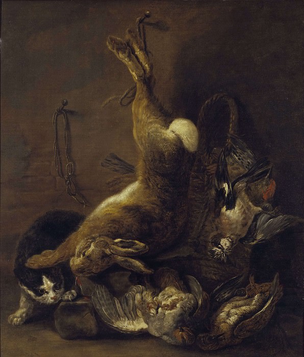 Cat and Still Life with Game. Jan Fyt