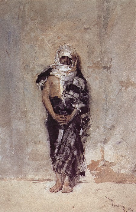 Fortuny Moroccan Man. Mariano Fortuny