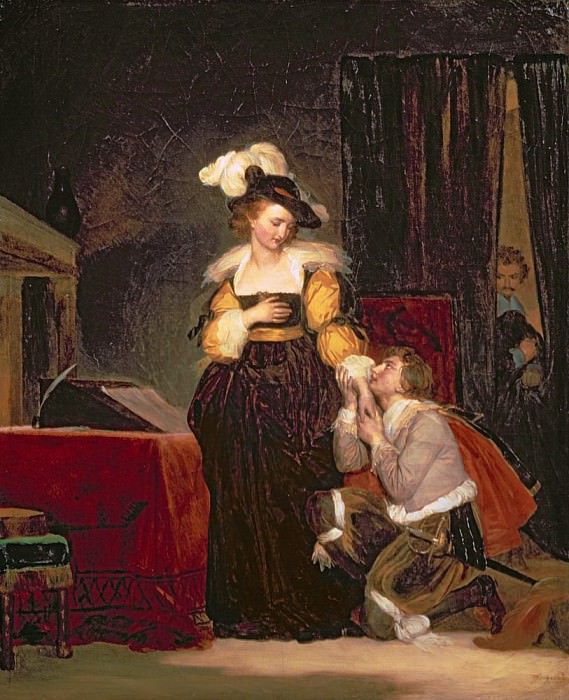 Mary Queen of Scots (1542-87) with Rizzio. Alexandre Evariste Fragonard