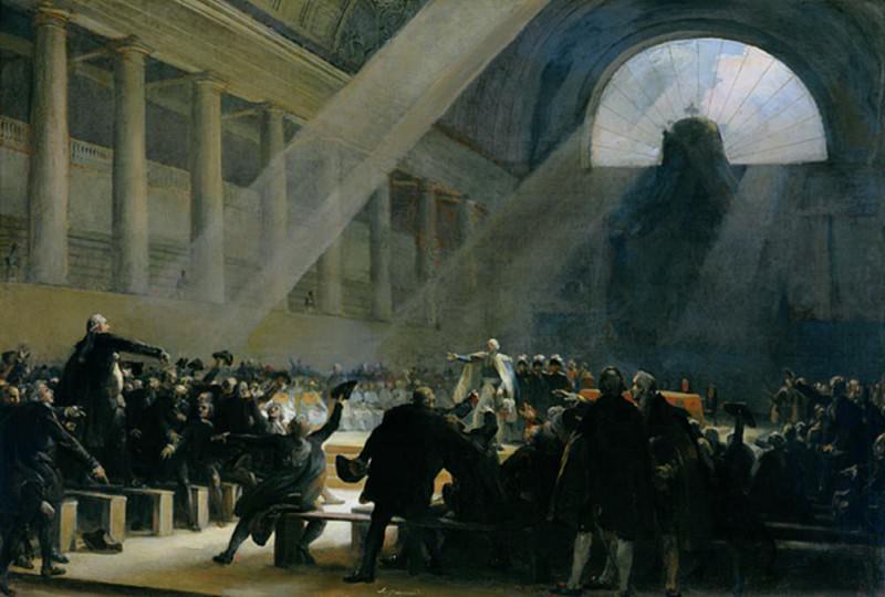 Mirabeau Answering Dreux-Breze, at a National Assembly Meeting, 23rd June 1789. Alexandre Evariste Fragonard