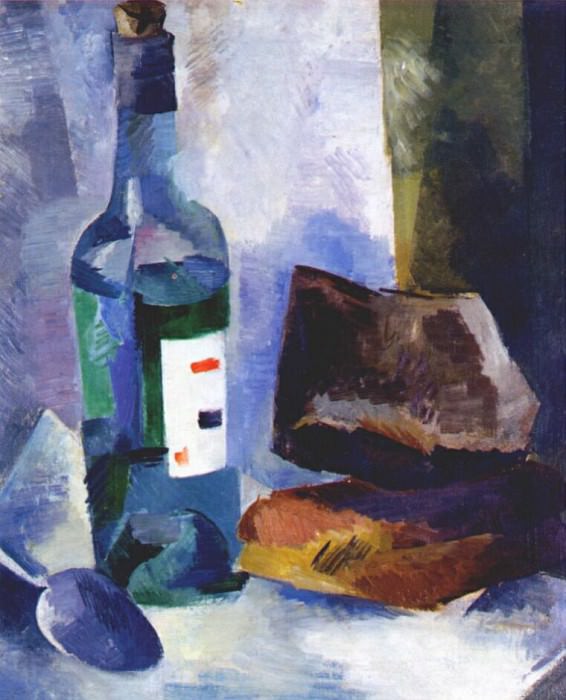 Натюрморт с бутылкой, 1917. Роберт Рафаилович Фальк