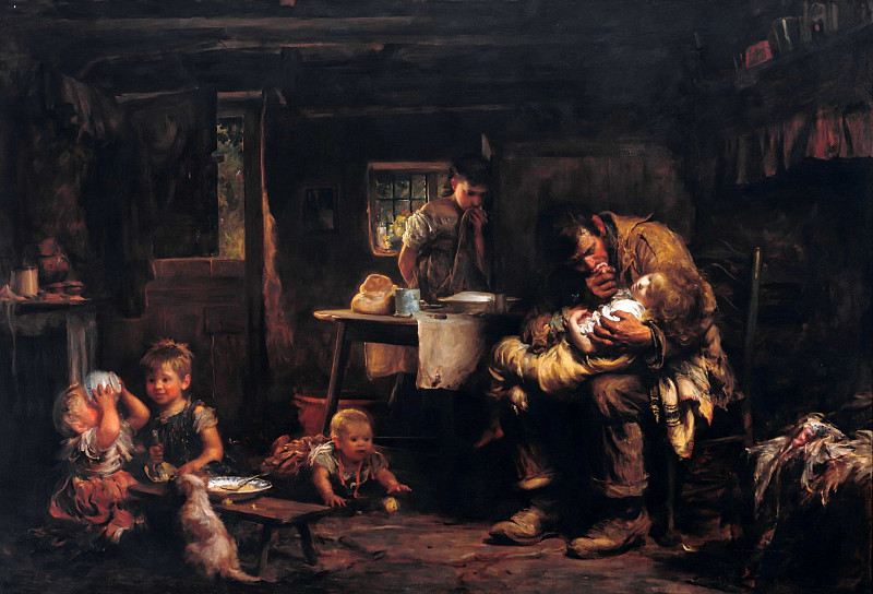 The widower; Der Witwer. Luke Fildes