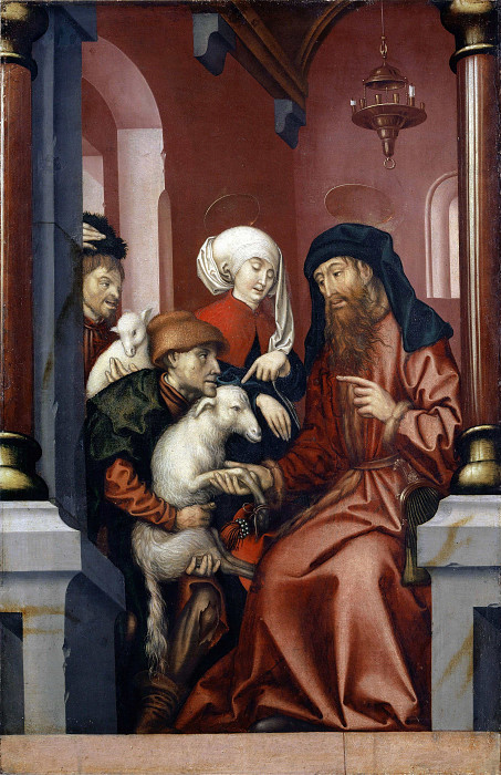 Joachim And Anne Choosing A Lamb For Sacrifice. Hans Fries
