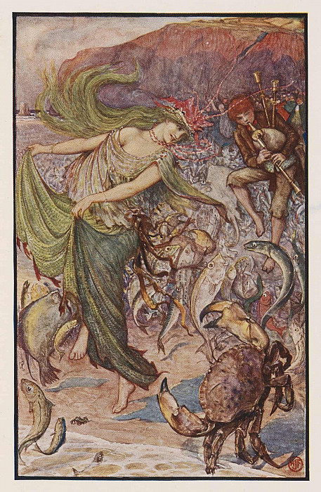 Морская дама заманивает Мориса в море. Генри Джастис Форд