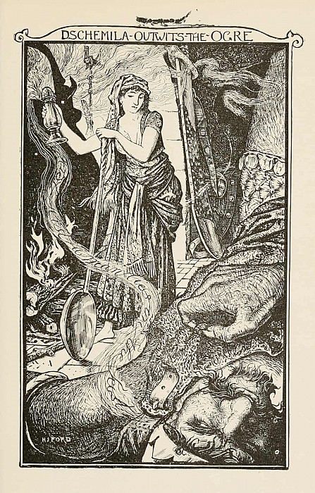 Dschemila outwits the Ogre. Henry Justice Ford