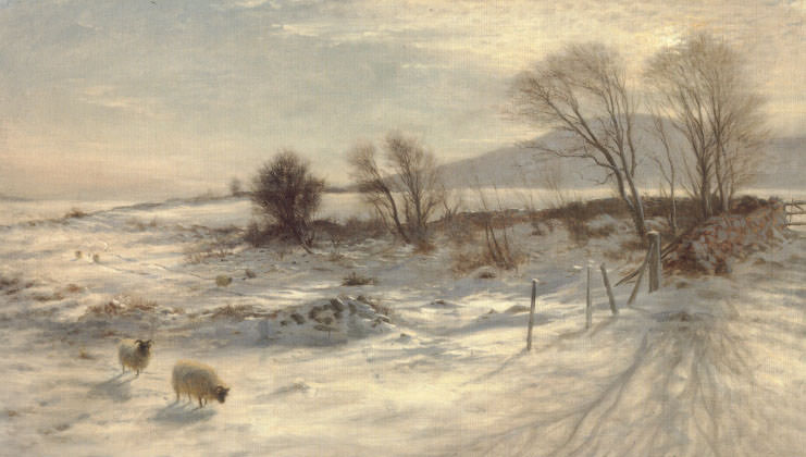 When snow the pasture sheeps. Joseph Farquharson