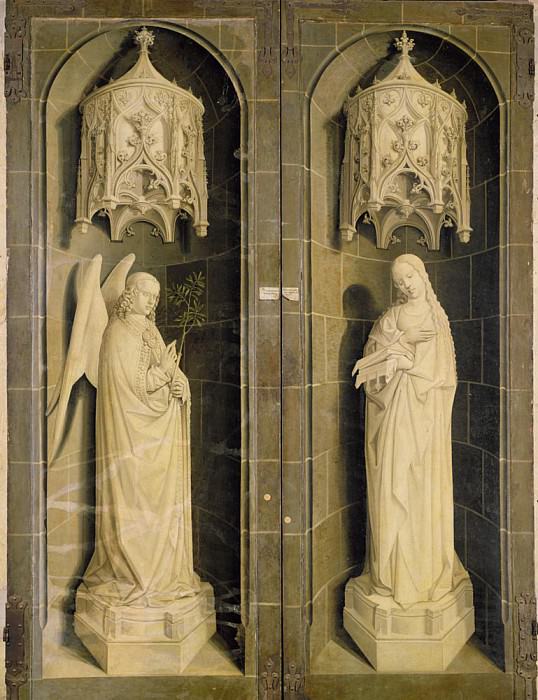 The Annunciation, outer panel from the Triptych of Moses and the Burning Bush. Nicolas Froment