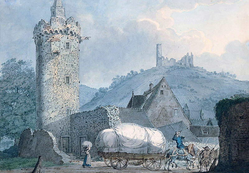 View of Weinheim on the River Neckar. Carl Philipp Fohr