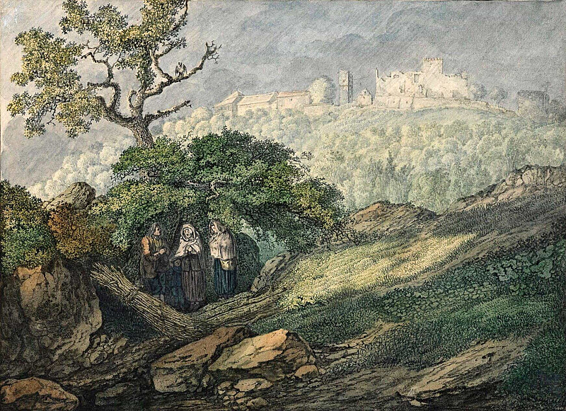 Ruine Frankenstein, Winter. Carl Philipp Fohr